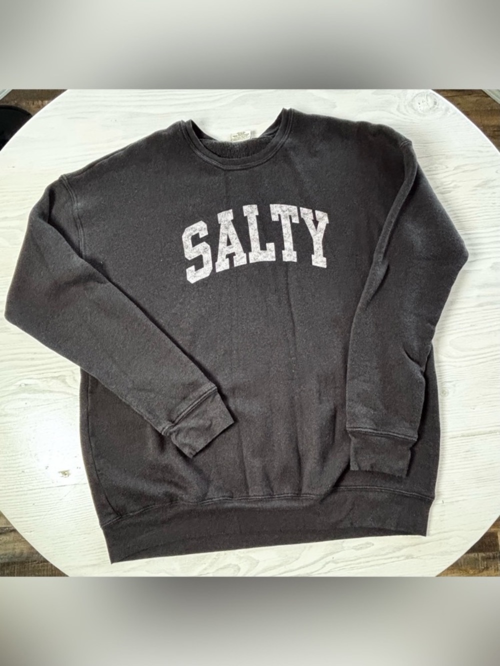 Men's Salty Graphic Crewneck Sweatshirt - Black